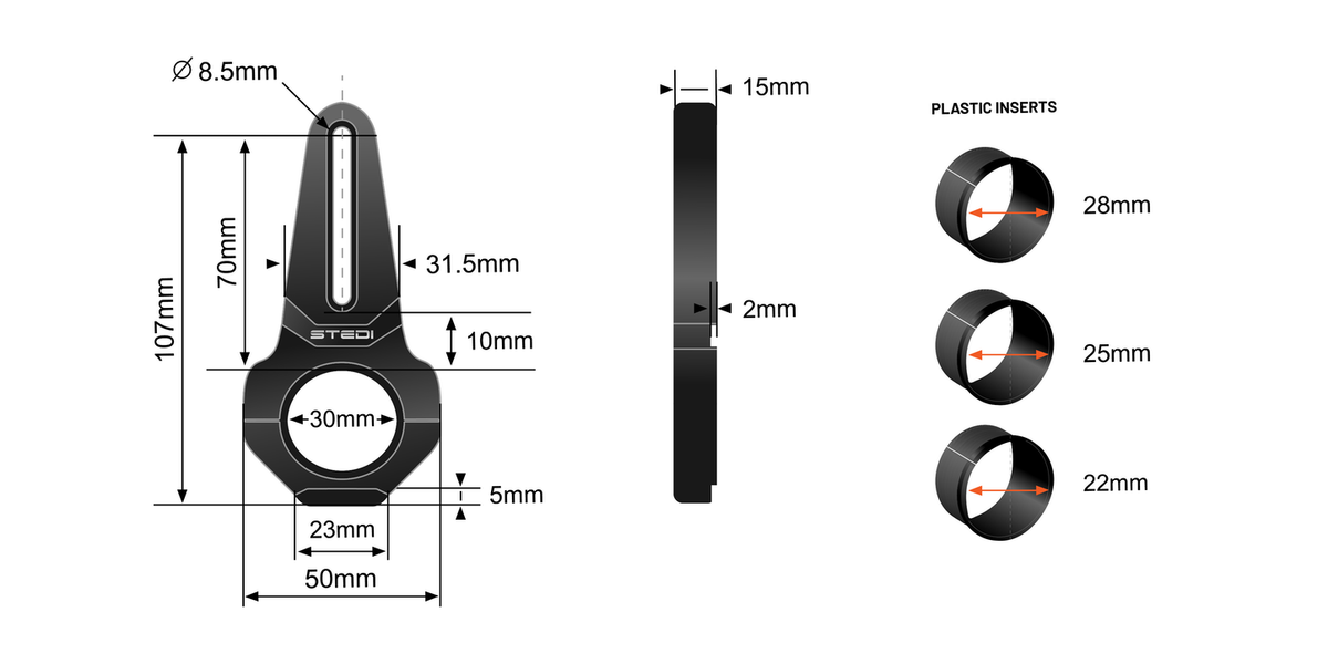 STEDI Vice Bull Bar Tube Clamps — view 3