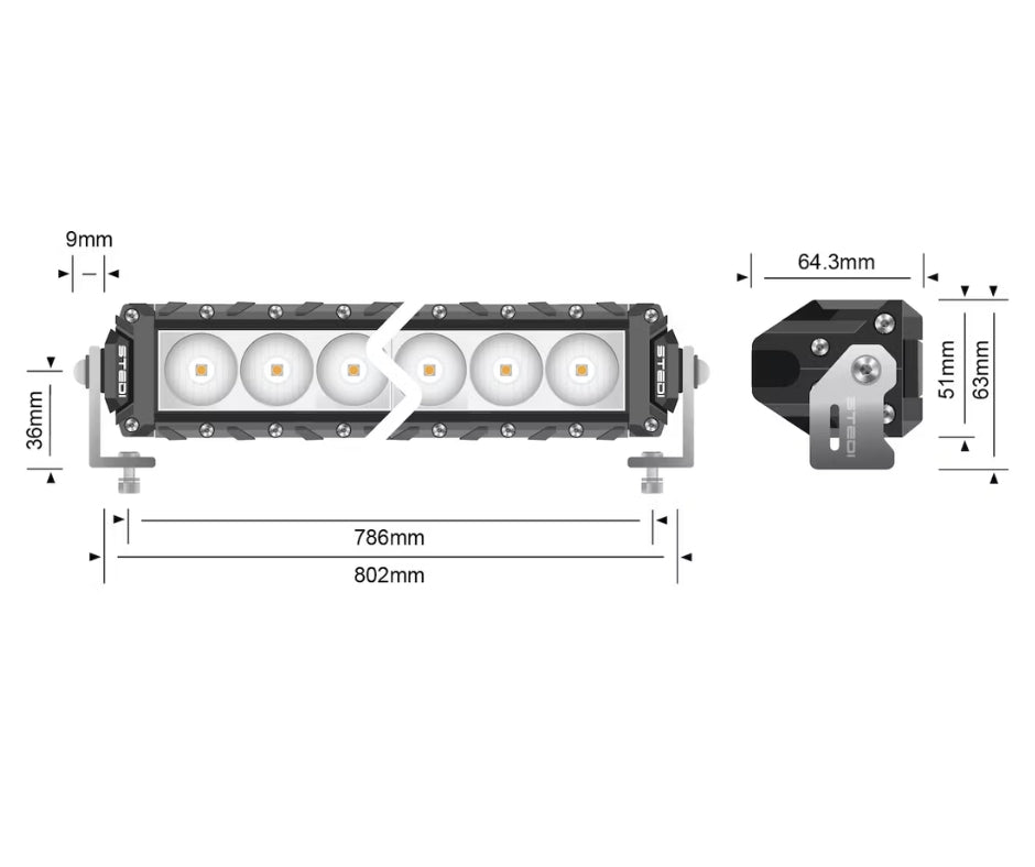 STEDI ST3K 31.5" 30 LED Slim Light Bar — view 3