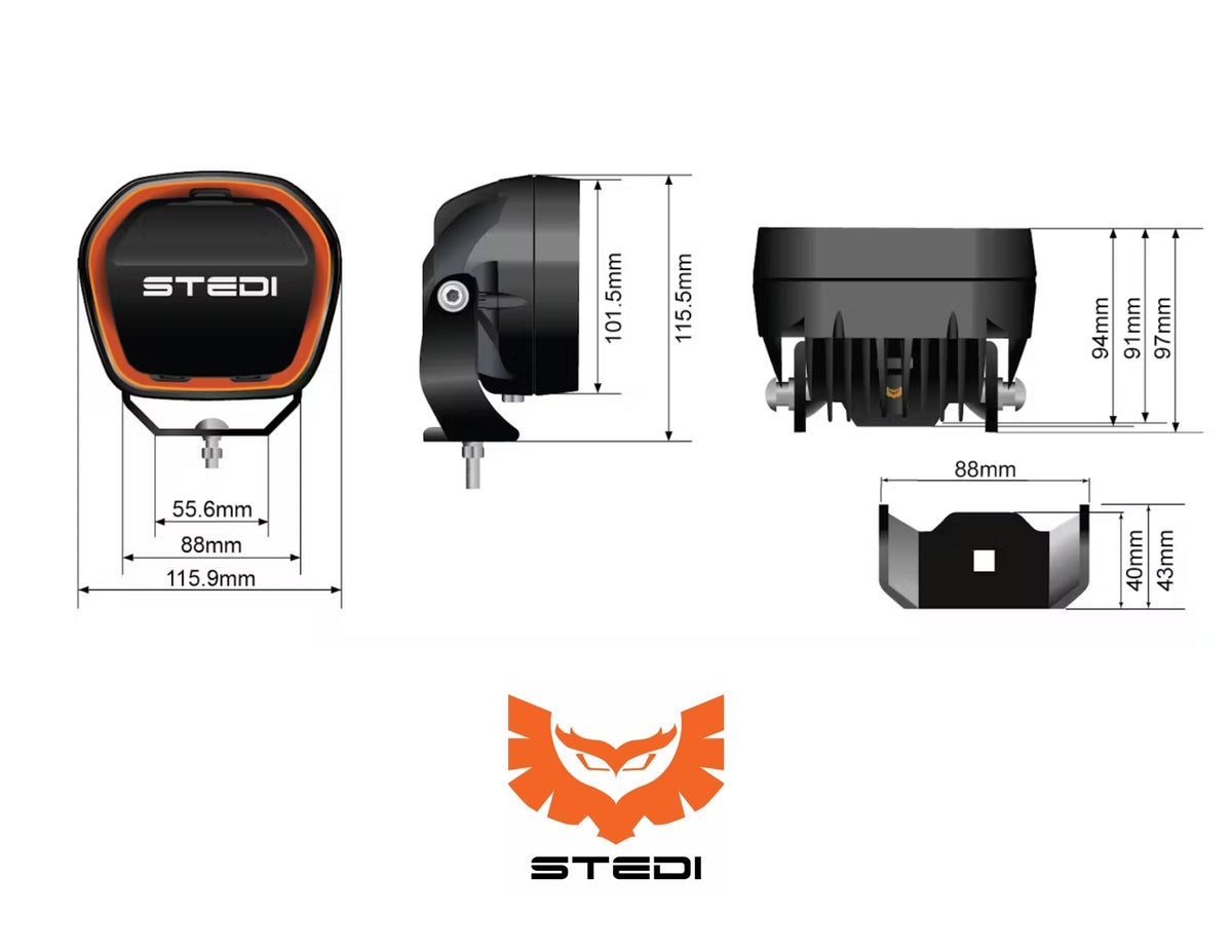 STEDI Type-X™ Evo Mini 4" Spot (Single) — view 4