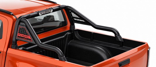 Isuzu D-Max V-Cross Gen 7 Black Stainless Steel Long-Leg Sports Bar – Double Cab & Xtra Cab