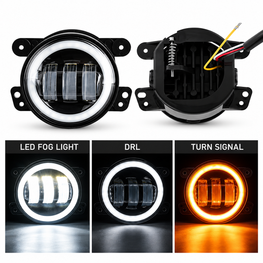4 Inch LED Fog Lights with Indicator – Set of 2