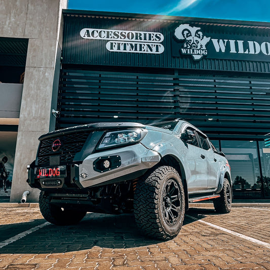 Nissan Navara 2021 Front bumper, Spotlight Brackets, Colour (BIG Flares)