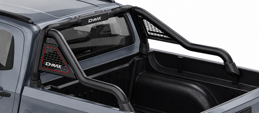 Isuzu D-Max Gen 7 Black Stainless Steel Long-Leg Sports Bar – Double Cab & Xtra Cab