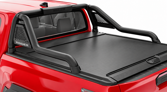 Toyota Raider 2026 Black Stainless Steel Long Leg RollaTop Compatible Sports Bar