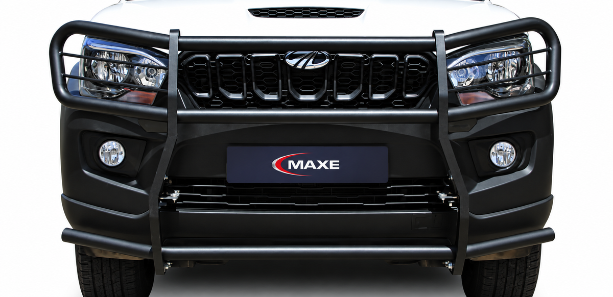 Mahindra Pik Up Black Stainless Steel Parking Sensor Compatible Fullface Bull Bar