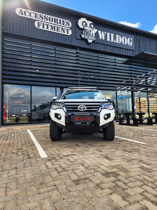 Toyota Fortuner (2016+) Hunter Front Replacement Bumper, Spotlight Brackets, Colour