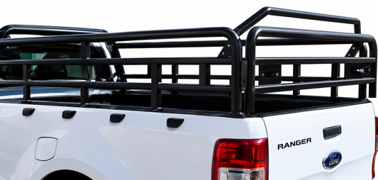 Ford Ranger T6/T7 Single Cab Black Coated Stainless Steel Cattle Rail