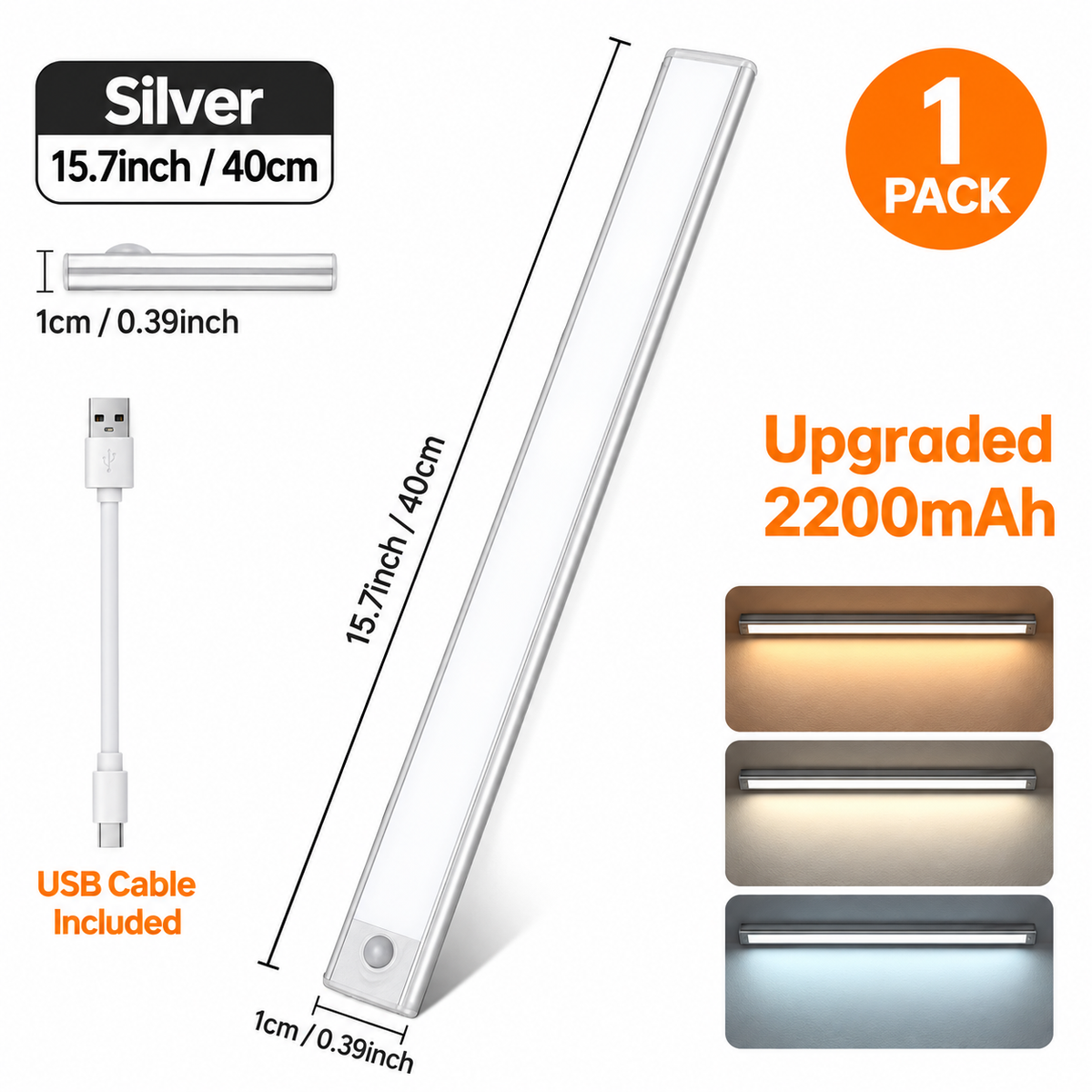 Aluminium Touch Light – 40cm