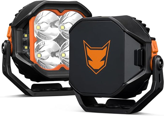 Lightfox Cygnus 5-Inch LED Pod Lights with Side Lights – Pair
