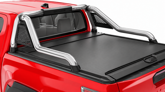 Toyota Raider 2026 Polished Stainless Steel Long Leg RollaTop Compatible Sports Bar