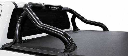 Isuzu D-Max Gen 7 Black Stainless Steel Branded Sports Bar – Without Brake Light – Double Cab & Xtra Cab