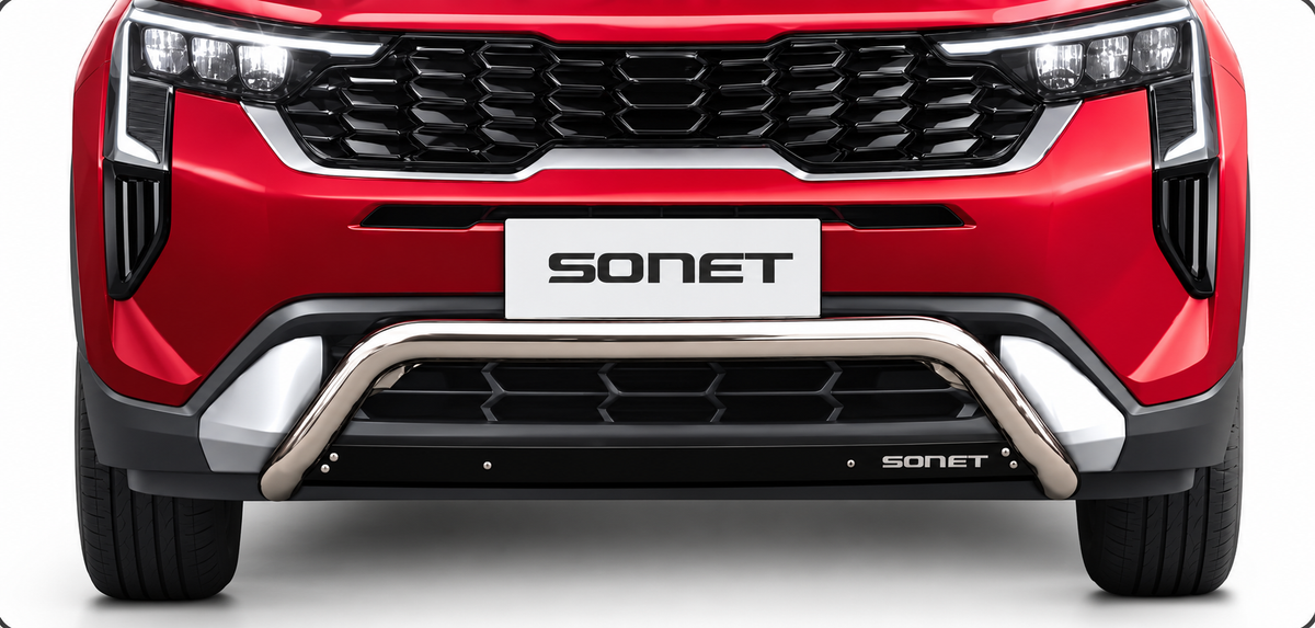 Kia Sonet 2024 Polished Stainless Steel Low Nudge Bar