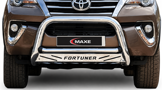 Toyota Fortuner 2005-2016 (Pre-Model Change) Polished Stainless Steel Nudge Bar with Sump Guard