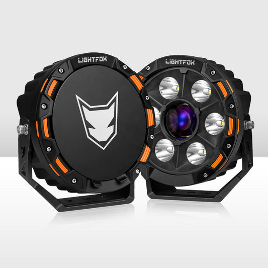 Lightfox 7-Inch Laser LED Driving Lights – 11,285 Lumens, 2,226m