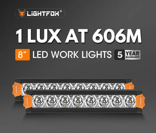 Lightfox Vega Series Pair 8Inch OSRAM LED Light Bar 1Lux @ 606M 8,856 Lumens - view 1