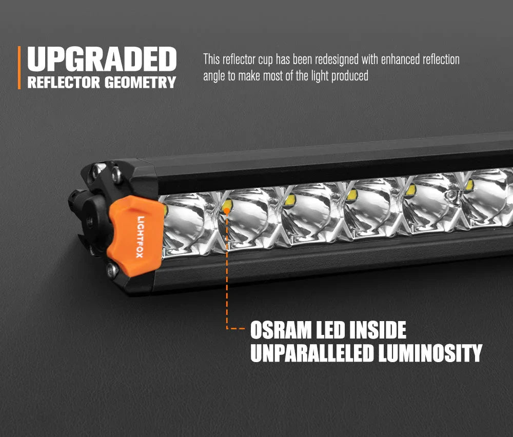 Lightfox Vega Series Pair 8Inch OSRAM LED Light Bar 1Lux @ 606M 8,856 Lumens - view 2