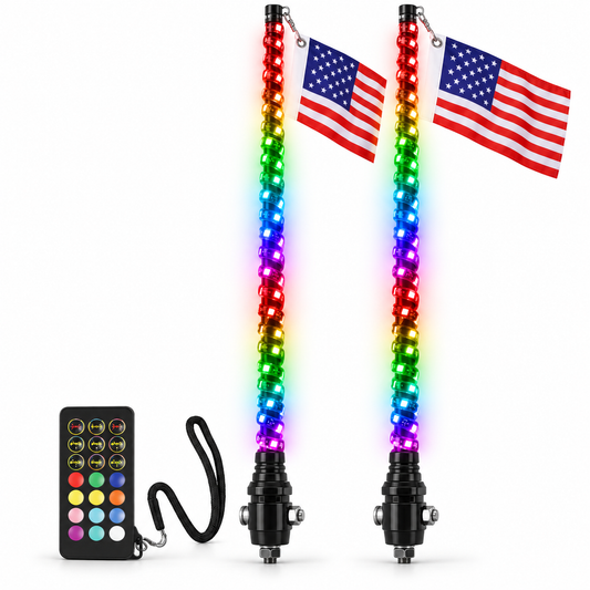 RGB LED Whip Light
