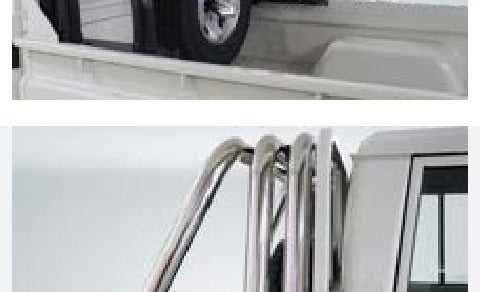 Toyota Land Cruiser 70 Series Triple Styling Bar Stainless