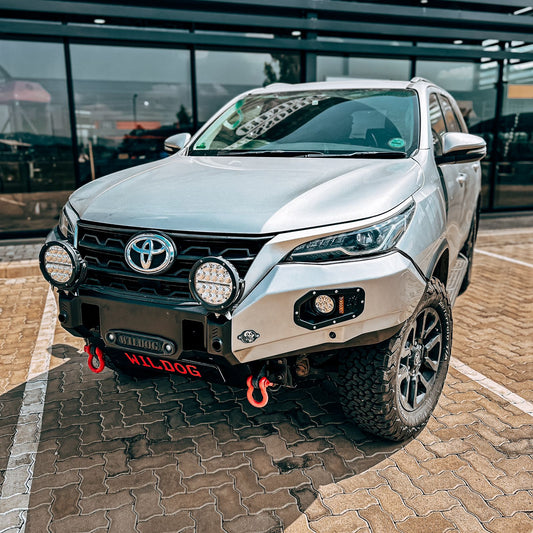 Toyota Fortuner (2021+) K9 Front Replacement Bumper, Spotlight Brackets, Colour