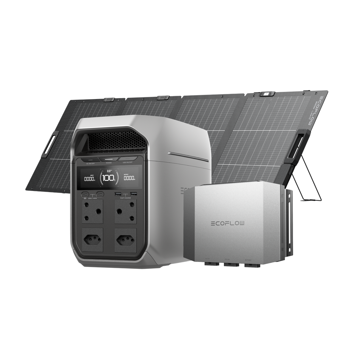 EcoFlow DELTA 3 Plus + Alternator Charger Plus 1000 + 220W Lightweight Solar Panel