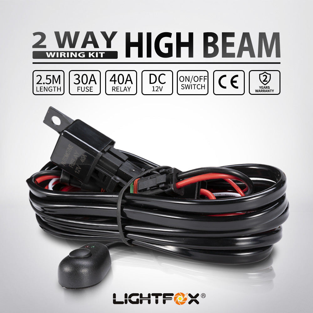 Lightfox 2-Way High Beam Wiring Harness