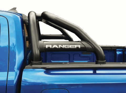 Ford Ranger Next Gen Sports Bar w Oval Side Tubes Black - Fits Double Cab & Super Cab Models (Fits Securi Lid & OEM Tonneau) R 750,00
