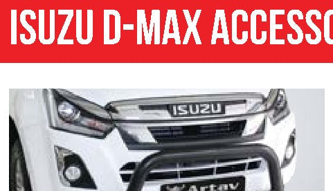 Isuzu D-Max Nudge Bar Black (Fits MUX Model - Request MUX Decal on order)