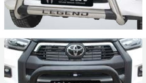 Toyota Hilux Legend Oval Nudge Bar Black
