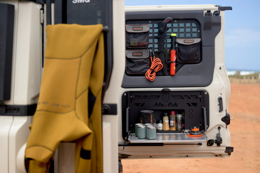 Alu-Cab Rear Door Drop-Down Table