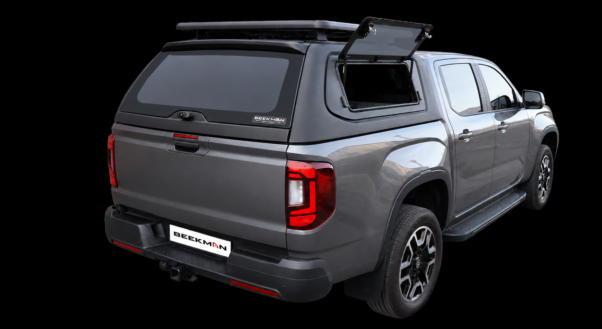 JAC T8 Double Cab Executive Tip-Up Elite Canopy & Rack combo