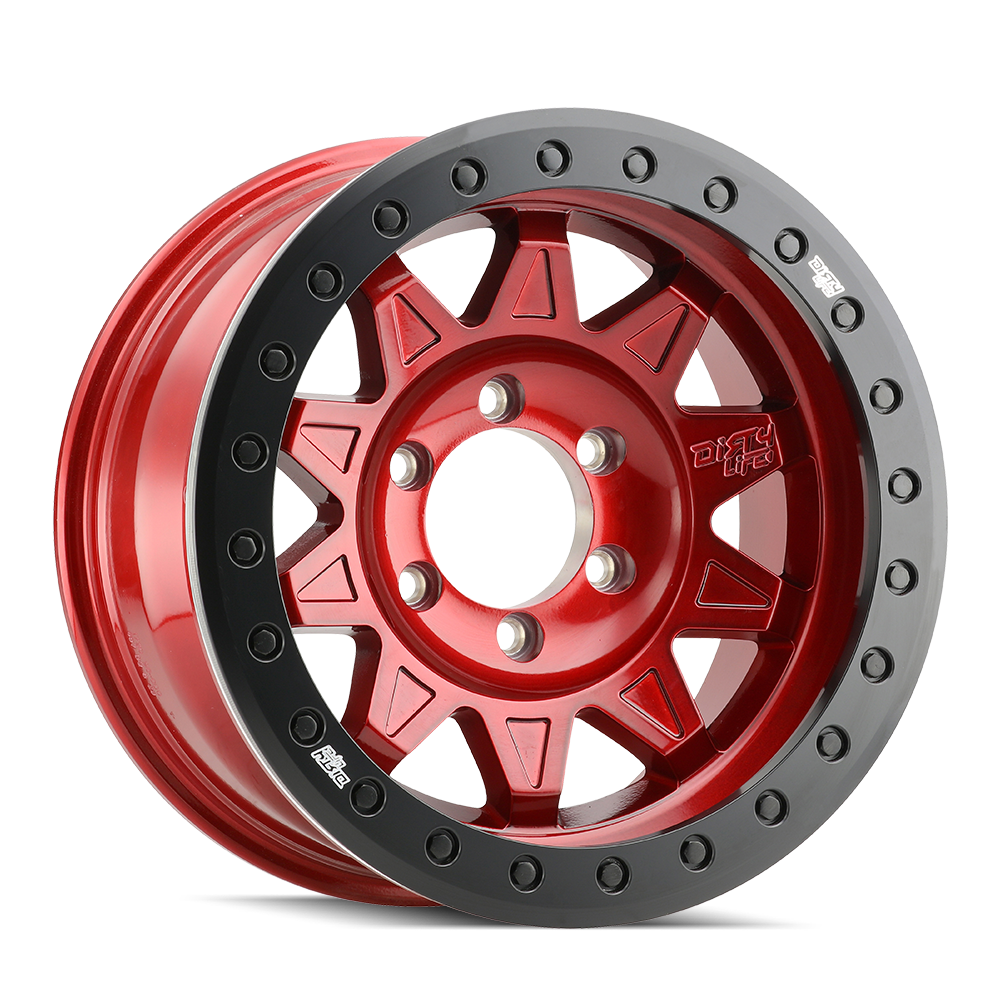 Dirty Life Roadkill Wheel - Crimson Candy Red with Black Ring