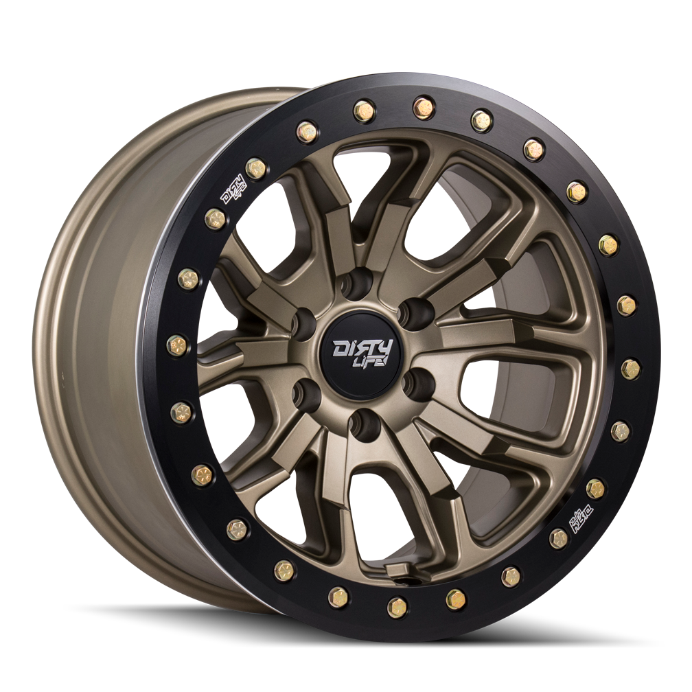 Dirty Life DT-1 Dual-Tek Wheel - Satin Gold with Beadlock Ring - Off-Road Use Only