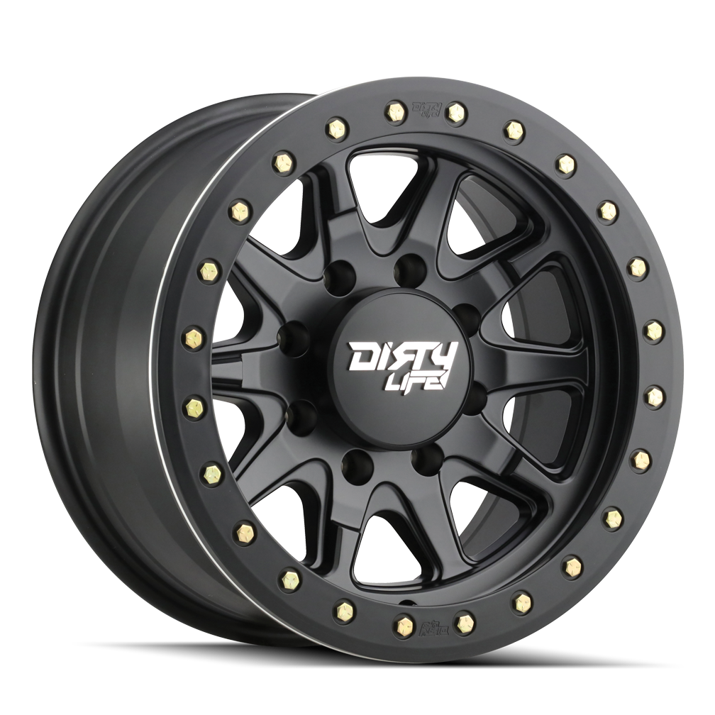 Dirty Life DT-2 Dual-Tek Wheel - Matte Black with Simulated Beadlock Ring