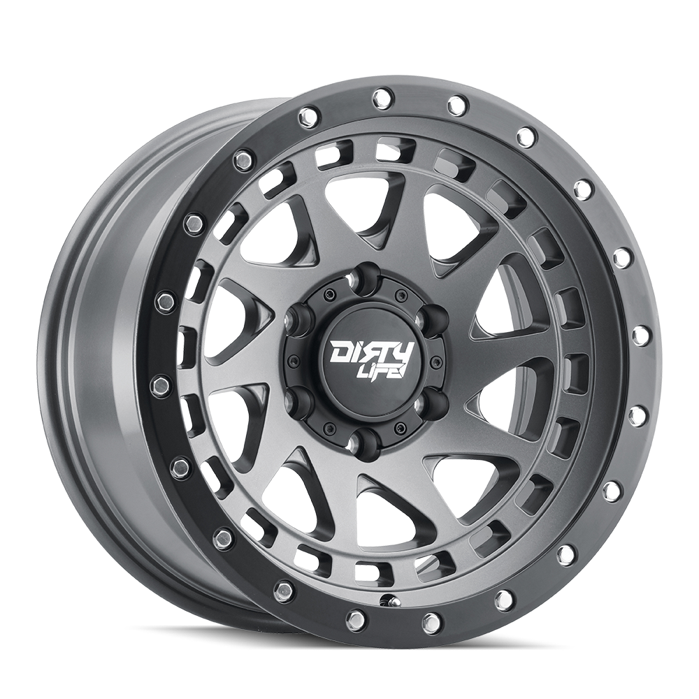 Dirty Life Enigma Pro Wheel - Satin Graphite with Black Lip