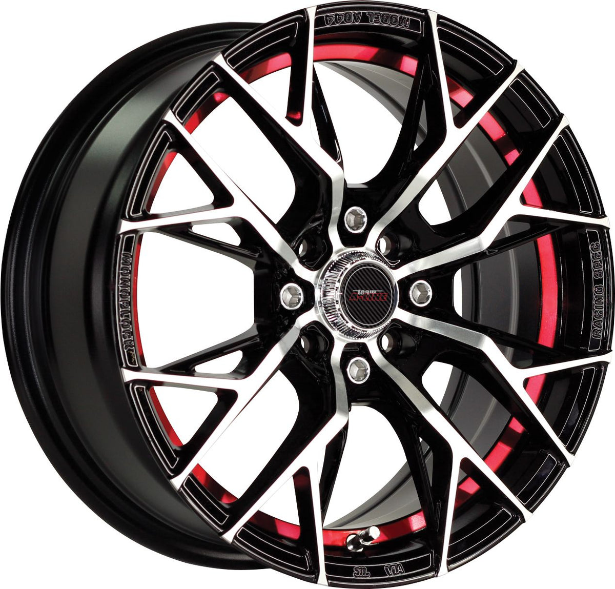 Dazzle Black Machined Face Red Undercut Alloy Wheel