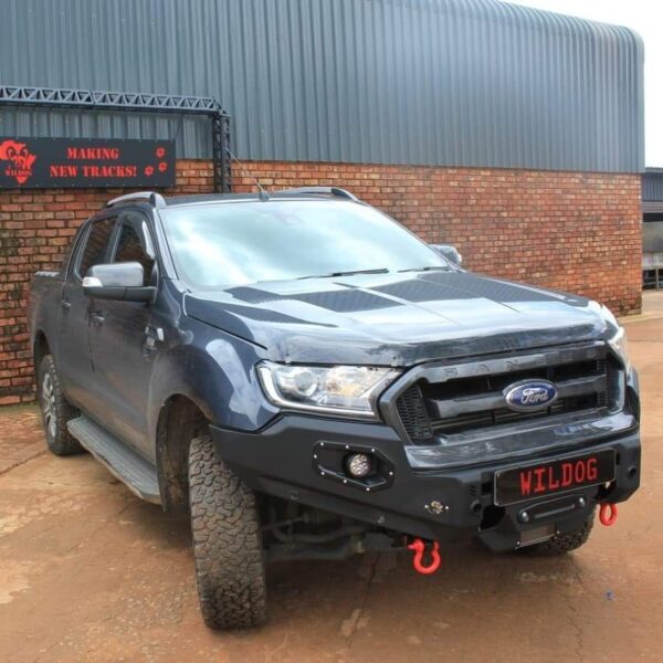Ford Ranger Facelift K9 Front Bumper with Nudge, Black - Wildog Ford 4x4 accessory
