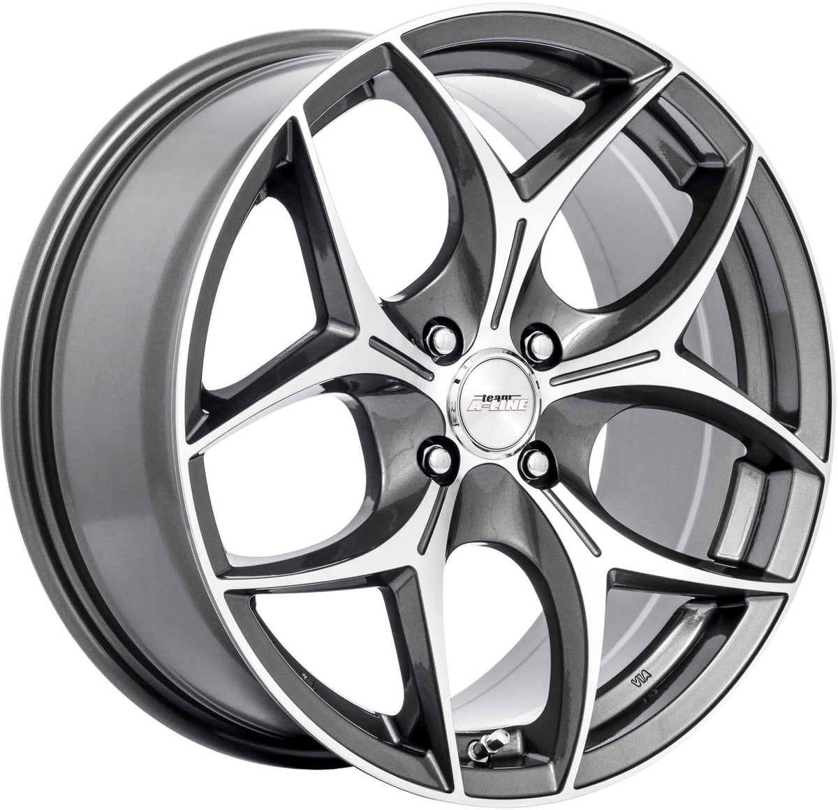 Flyer Gunmetal Machined Face Alloy Wheel