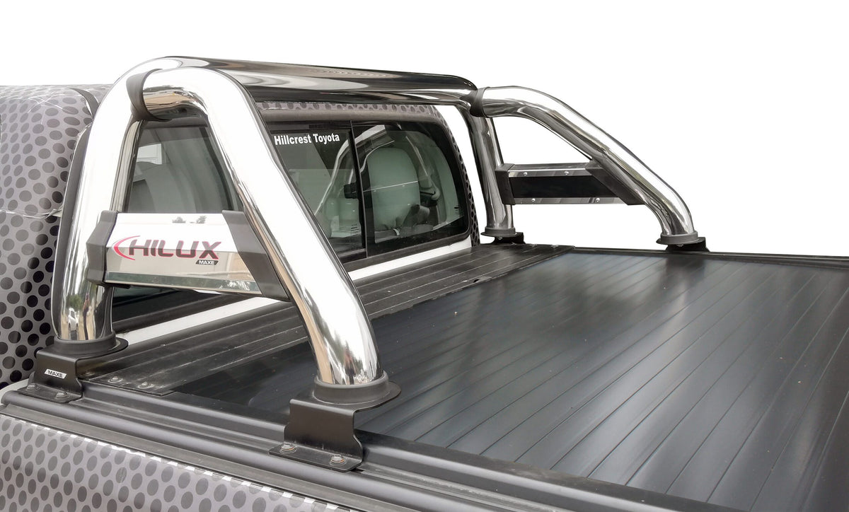 Toyota Hilux GD6 Polished RollaTop-Compatible Sports Bar