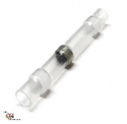 Heat Shrink Solder Sleeve Crimpless Butt Connectors White 24-26 AWG