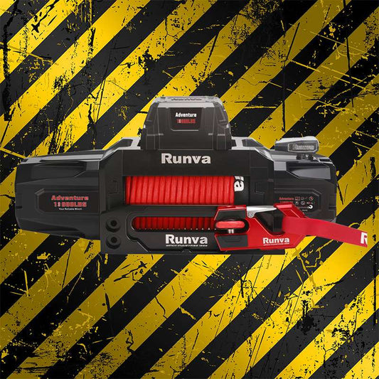 Runva Adventure Series 13,000lb 12V Electric Winch with Synthetic Rope, IP67