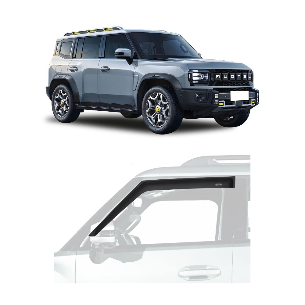 Jetour T2 Matt Black Front Wind Deflectors – Pair