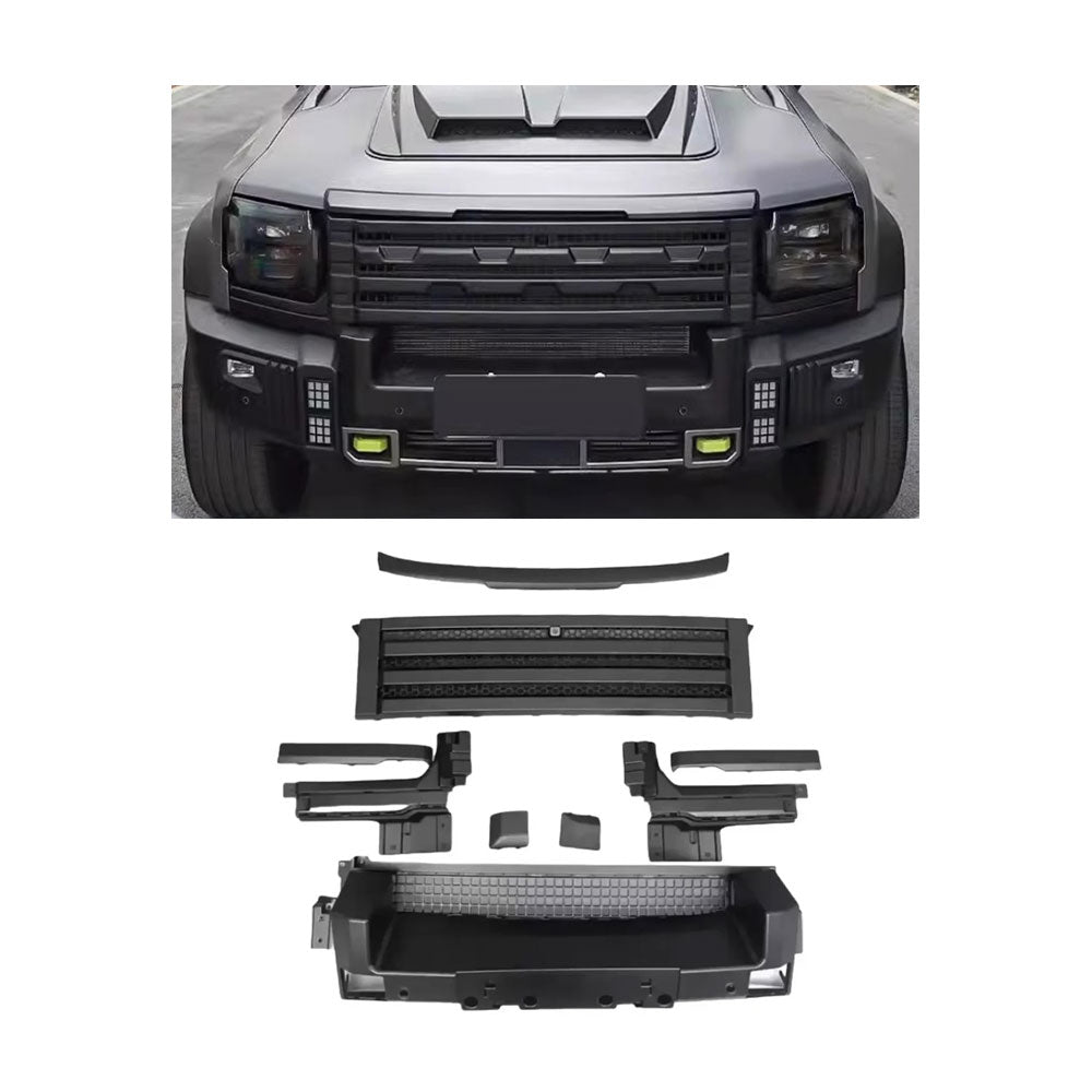 Jetour T2 Defender-Style Matt Black Front Grille