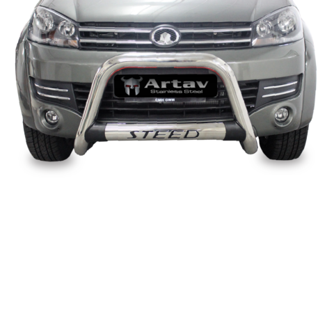 GWM Steed 5 Nudge Bar + Oval Cross Member Stainless