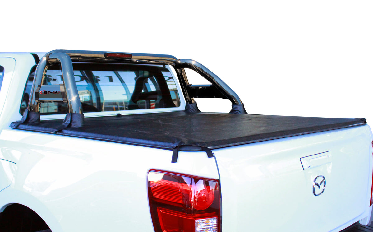 Mazda BT-50 Double Cab Polished Stainless Steel Sports Bar with LED Brake Light – 2021–2024
