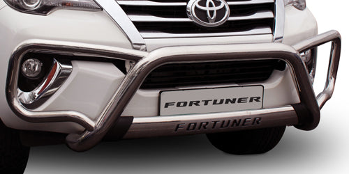 Toyota Fortuner GD6 Oval Polished Stainless Steel Wrap-Around Nudge Bar – 2016
