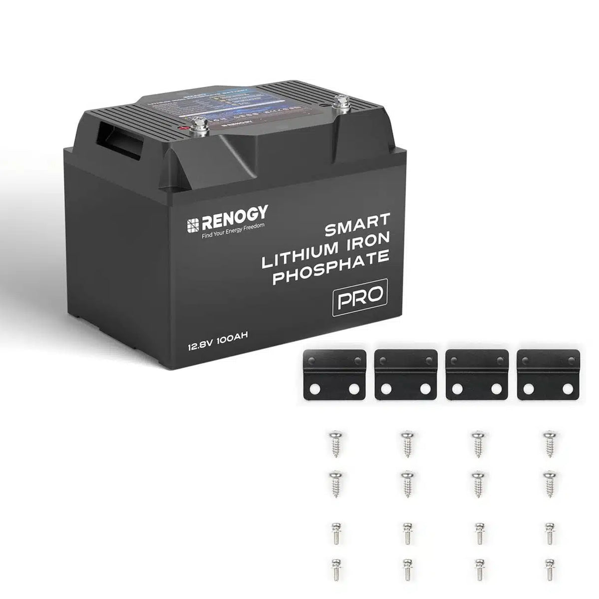 12.8V 100Ah Smart LifePO4 Battery with Bluetooth & Self-Heating