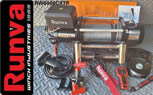Runva Winch 6,000lb 12V with Steel Cable
