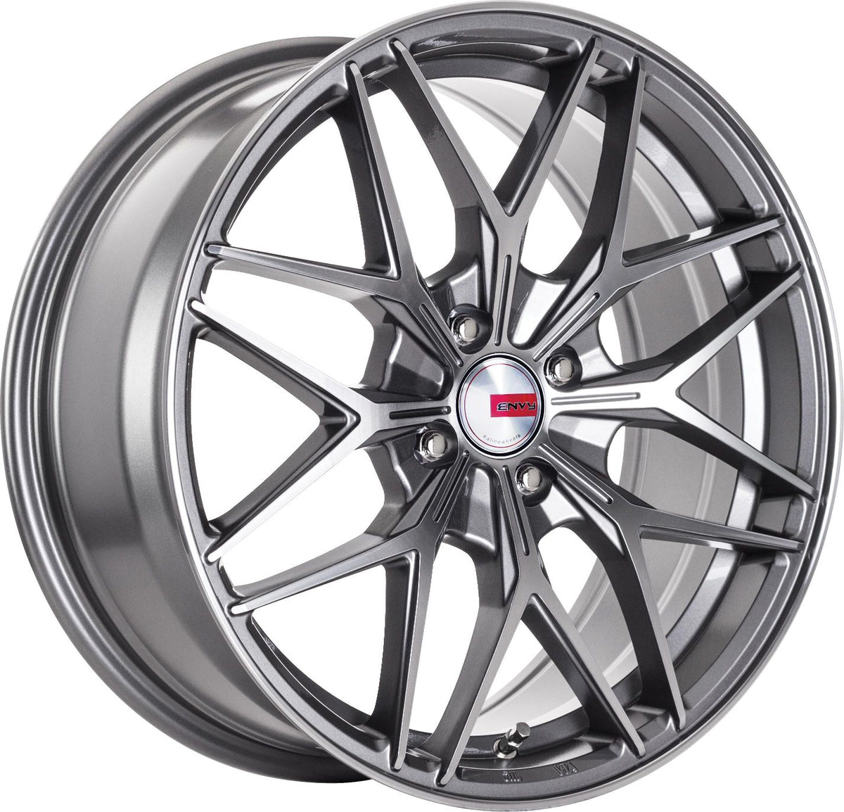 Rocket Gunmetal Machined Face Alloy Wheel