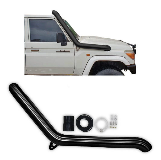 LANDCRUISER 76, 78, 79 SERIES STEEL SNORKEL KIT BLACK