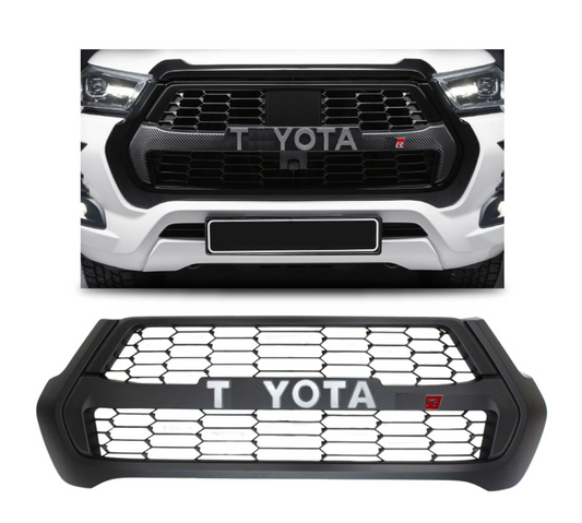 HILUX 2021+ RAIDER GR GRILL BLACK WITH CARBON (TOYOTA)